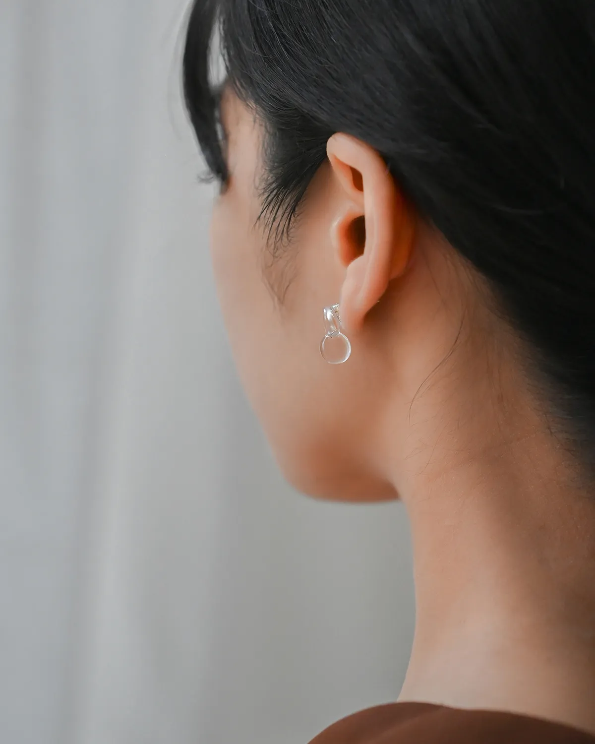 ピアス 朝焼けのカモミール クリア5